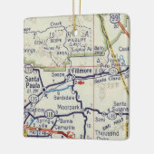 Fillmore CAヴィンテージマップ セラミックオーナメント (左)