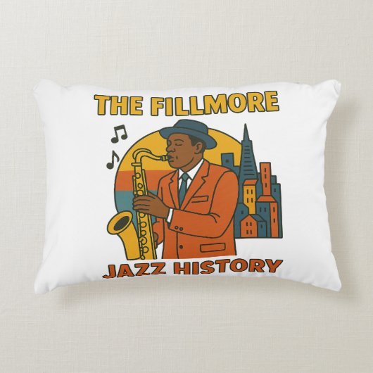Fillmore Jazz History Accent Pillow アクセントクッション (正面)
