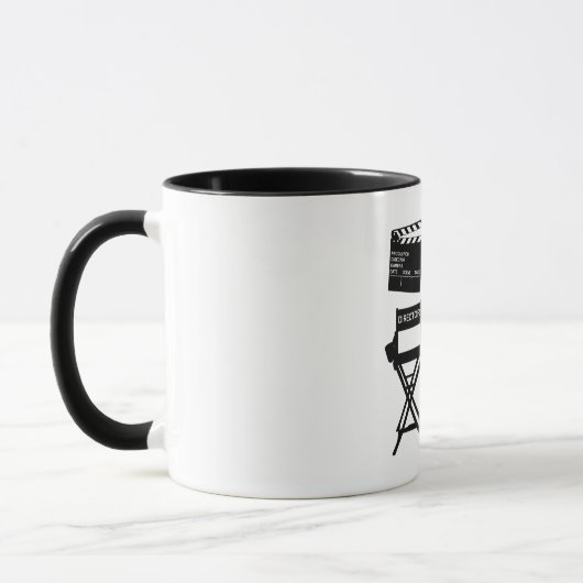Film Crew Flap director Chair Gift for filmmaker マグカップ (左)