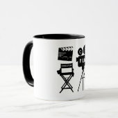 Film Crew Flap director Chair Gift for filmmaker マグカップ (正面左)