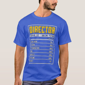 Film Director Director Nutrition Facts Film Movie  Tシャツ