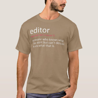 Film Editor Film maker Movie editing Journalist bo Tシャツ