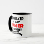 Film maker by Day Gamer by Night マグカップ (正面左)