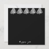 Film Noir - Black - Bridal/Couples Thank You Card サンキューカード (裏面)