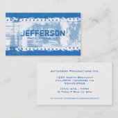 Film Noir Blue Grunge Style Companyの名刺 名刺 (正面/裏面)