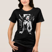 Film-Noir Femme Fatale Tシャツ – はっきりしたレトロスタイル (正面)