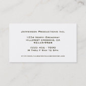 Film Noir Grunge Style Company 名刺 (裏面)