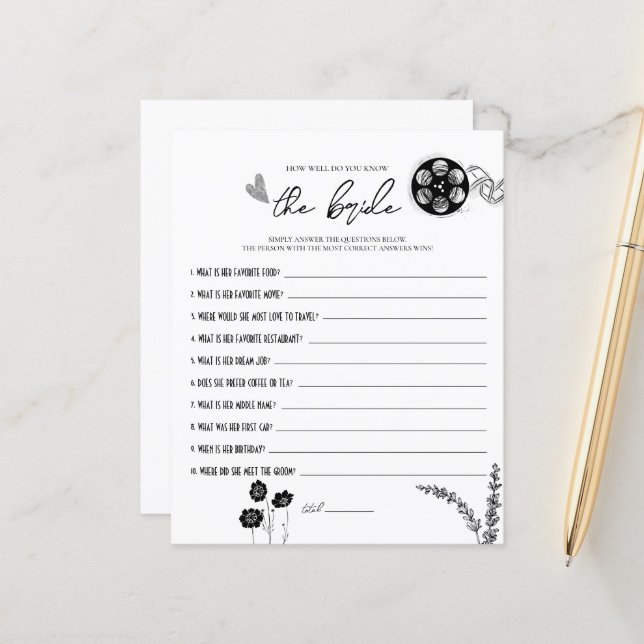 Film Noir - How Does Well Know The Bride Game (正面/裏面インサイチュ)