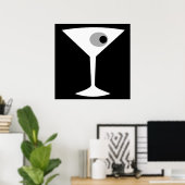 Film Noir Martini Glass Poster ポスター (ホームオフィス)
