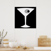 Film Noir Martini Glass Poster ポスター (キッチン)