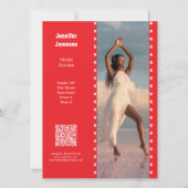 Film Photo Actor Model Promo Flip Card | QR Code 招待状 (裏面)