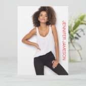 Film Photo Actor Model Promo Flip Card | QR Code 招待状 (スタンド正面)