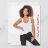 Film Photo Actor Model Promo Flip Card | QR Code 招待状 (正面)