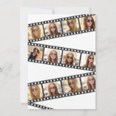 Film Strip, Hollywood Custom 16 Photo Graduation  招待状 (裏面)