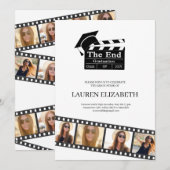 Film Strip, Hollywood Custom 16 Photo Graduation  招待状 (正面/裏面)