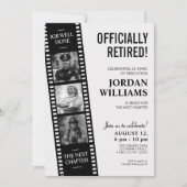 Film Strip Invite, Hollywood Custom Retirement 招待状 (正面)