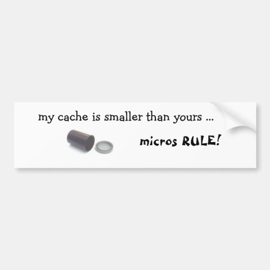 FilmCanisterは、私の隠し場所あなたのより小さいです..... バンパーステッカー (正面)