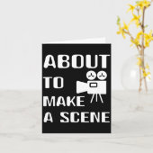 Filmmaker About To Make A Scene Film Making Movie カード (黄色い花)