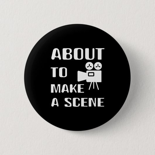 Filmmaker About To Make A Scene Film Making Movie  缶バッジ (正面)