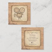 Filmmaker, actor, film director producer cameraman スクエア名刺 (正面/裏面)