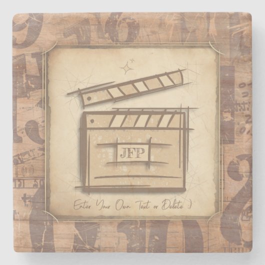 Filmmaker, actor, film director producer gift idea ストーンコースター (正面)