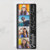 Filmstrip Collage Photo Booth Snapshots Graduation 案内状 (正面)