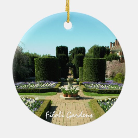 Filoliはオーナメントクリスマスの庭いじりをします セラミックオーナメント (裏面)