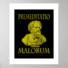 Filosofía Estoica (Estoicismo). Frase en Latín. ポスター