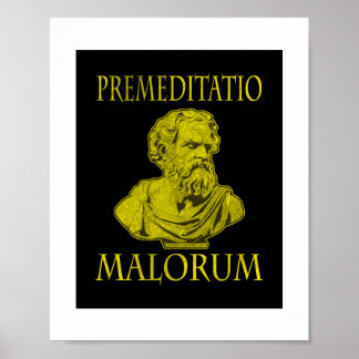 Filosofía Estoica (Estoicismo). Frase en Latín. ポスター