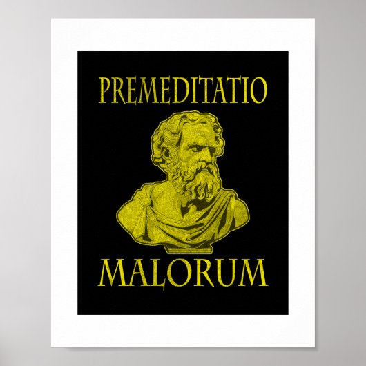 Filosofía Estoica (Estoicismo). Frase en Latín. ポスター (正面)