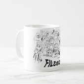 FILOSOFOS platao aristoteles euclides sócrates コーヒーマグカップ (正面左)