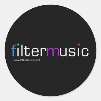 FilterMusicラウンドステッカー ラウンドシール