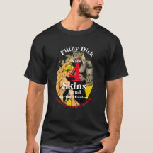 Filthy Dickと4 skinsバンド アッシュビルNC Tシャツ