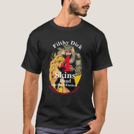Filthy Dickと4 skinsバンド アッシュビルNC Tシャツ