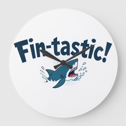 「Fin_Tastic!」 ラージ壁時計 (正面)