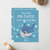 Fin-Tastic Classroom Valentine's Day Card ノートカード (正面/裏面インサイチュ)