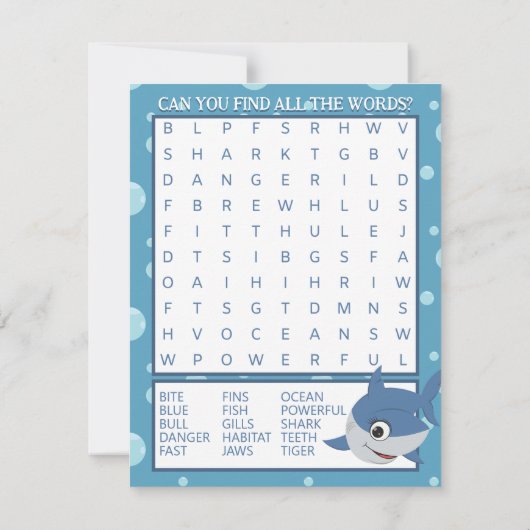 Fin-Tastic Classroom Valentine's Day Card ノートカード (裏面)