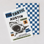 Fin-Tastic Shark Birthday Invitation 招待状