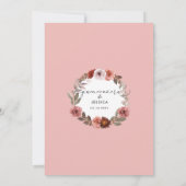 Fina Invitación de Quinceañera con Flores en Rosa 招待状 (裏面)