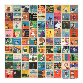 FINAL 24" x 24"投票ヴィンテージ81ミームポスター フォトプリント
