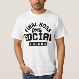 Final Boss Social Club Gaming Controller T Shirt Tシャツ