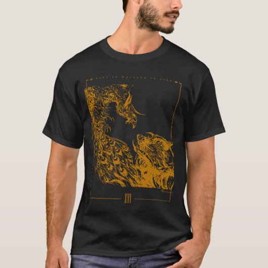 FINAL FANTASY XVIの運命がおかしい面白いデザイン Tシャツ (正面)