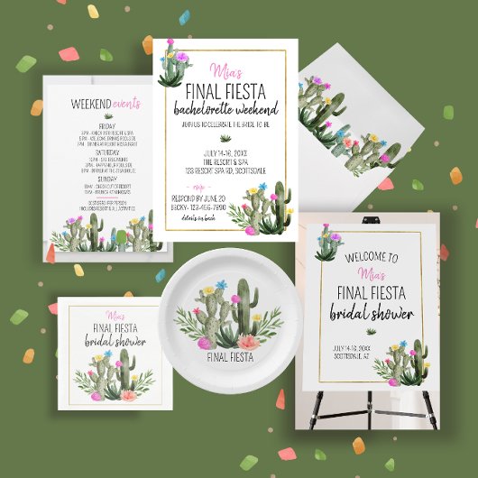 Final Fiesta Bachelorette Weekend 招待状