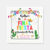 Final Fiesta Mexicana Bachelorette Party スタンダードカクテルナプキン (正面)