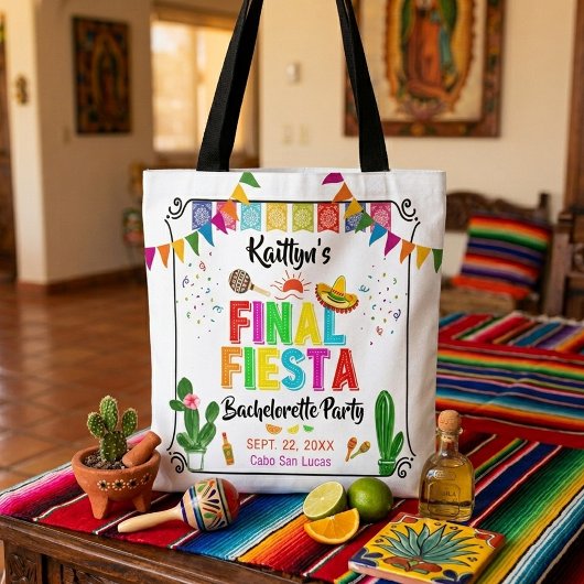 Final Fiesta Mexicana Bachelorette Party トートバッグ