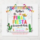 Final Fiesta Mexicana Bachelorette Party リキュールボトルラベル (シングルラベル)