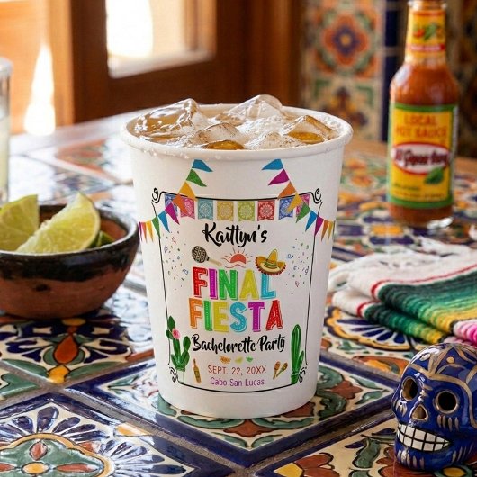 Final Fiesta Mexicana Bachelorette Party 紙コップ