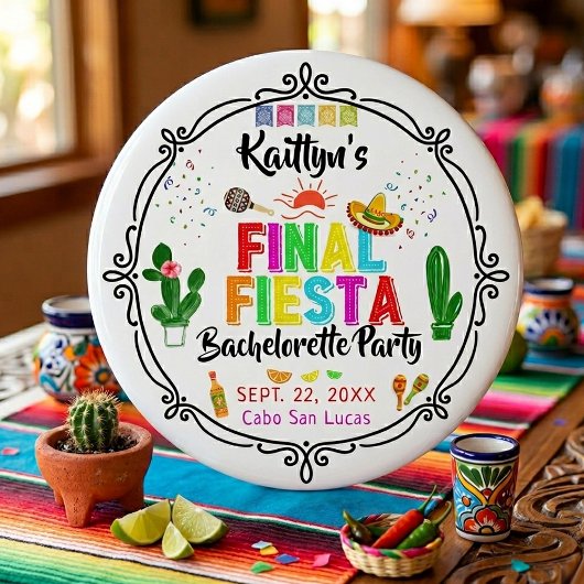 Final Fiesta Mexicana Bachelorette Party 缶バッジ