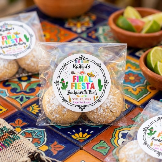 Final Fiesta Mexicana Bachelorette Party Favor ラウンドシール