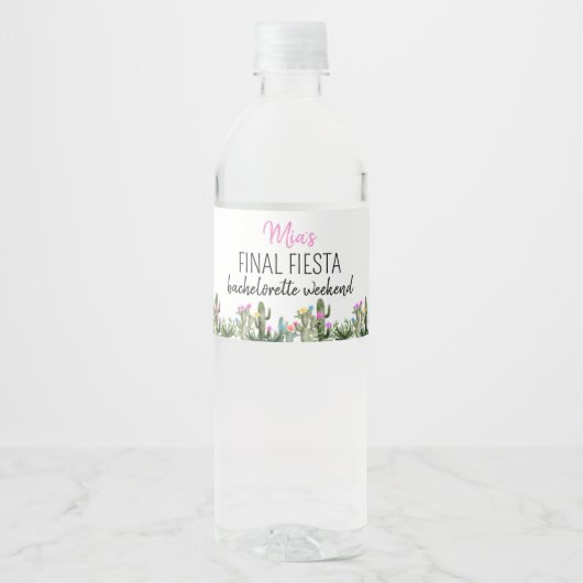 Final Fiesta Personalized Water Bottle Label ペットボトルラベル (正面)